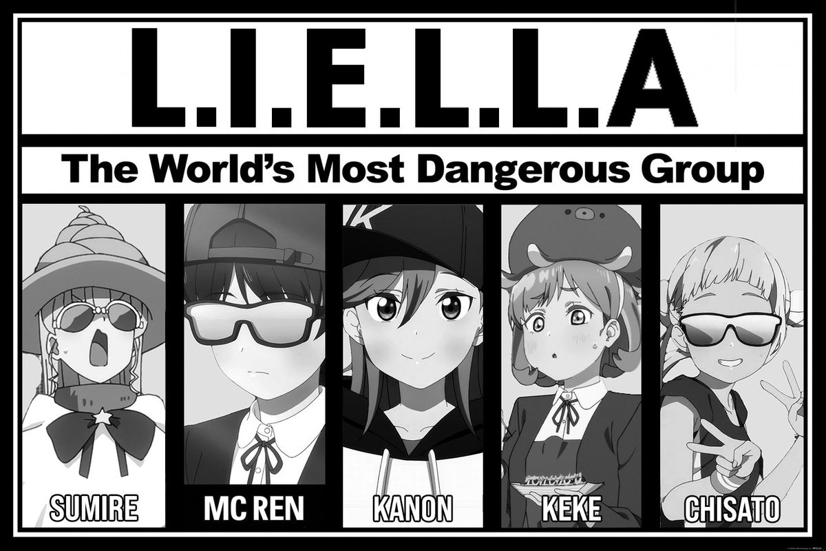 765Bro's tweet image. The world's most dangerous group that all the rappers are afraid to diss.

#lovelive
#Liella