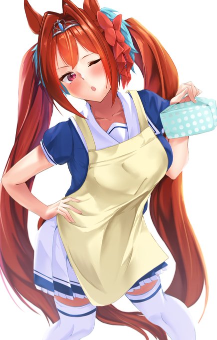 ダイワスカーレットに制服の上からエプロンを着てほしい
#ウマ娘 
