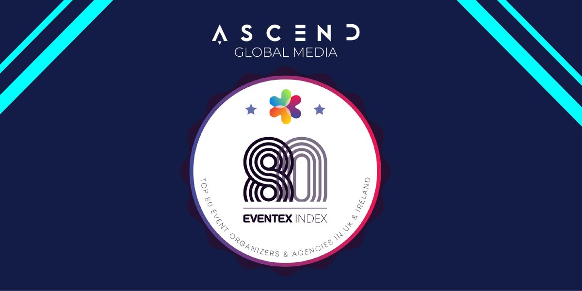 Eventex Awards announced the Eventex500 index and Ascend Global Media is on the prestigious list! We’re super-excited to win this award for excellence in producing extraordinary event experiences and we could not be prouder of the team.
