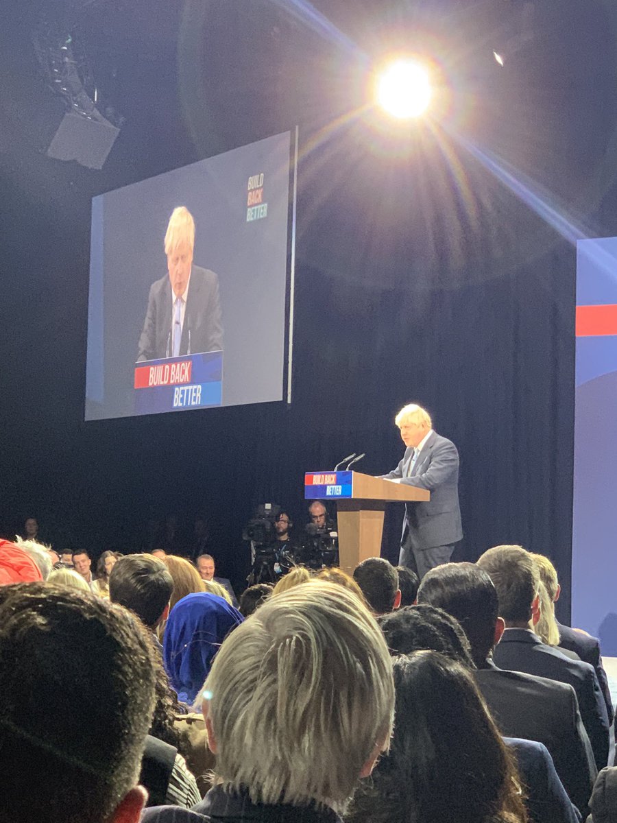 MPGeorgeFreeman's tweet photo. A Conference speech of the highest order: setting out a bold, clear, inspiring vision of the Better Britain &amp; Globe this new generation of @Conservatives is united behind. 

A Conservatism of Responsibility, Opportunity, Enterprise+ Compassion: locally &amp; globally.
#CPC21 #cpc2021 https://t.co/j9MsBHs680