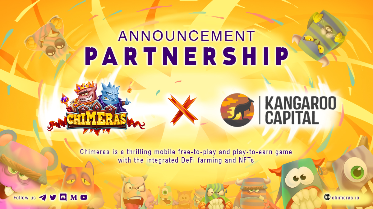 ChimerasGame's tweet photo. 😎 We're proud to announce our partnership with @KangarooCap
📲 Learn more:
🦘 Kangaroo Capital
https://t.co/vOtvZmzYbk
🚀 Chimeras Metaverse
https://t.co/52SrMzrD6n
#GameFi #Chimeras #KangarooCapital #NFT https://t.co/WgFNYXzrmR