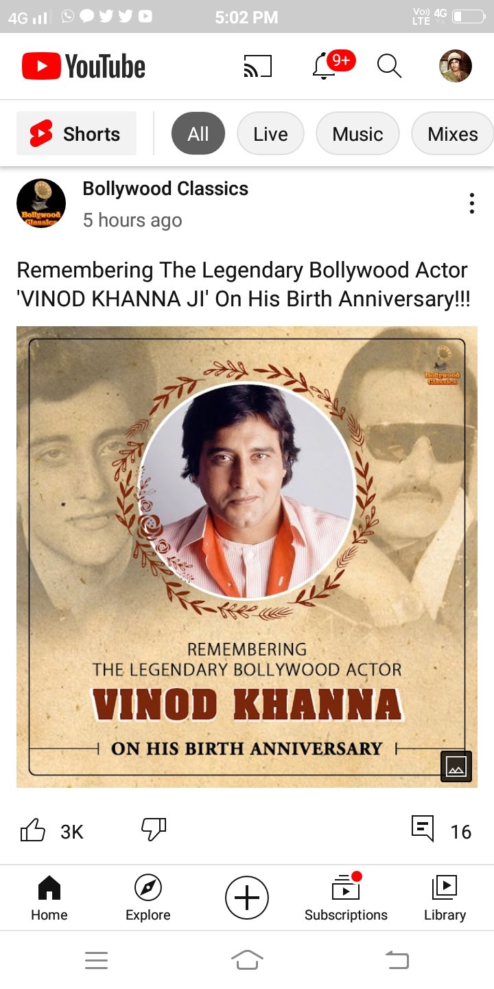  Happy birthday to you Legend of Vinod Khanna Sir Super Hero     