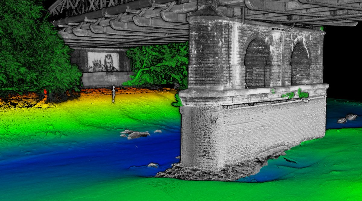 Check out the Iron Man graffiti in our latest data set from a recent bridge survey!