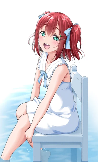 ルビィちゃんに白ワンピを。。。。😊😊😊😊 