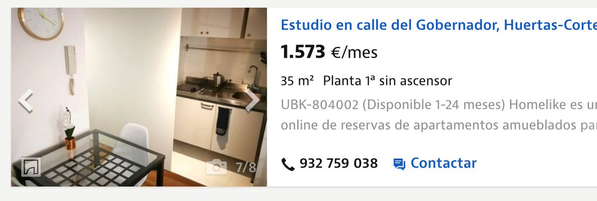 Barbijaputa's tweet photo. Madrid. Pisos con 0 habitaciones y menos de 40m. https://t.co/viKJKnKYds