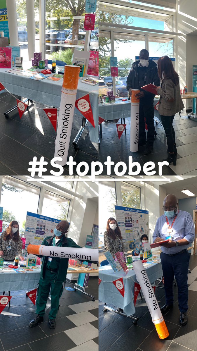Come and visit the #Stoptober stall near St. Andrews Wing Reception @NewhamHospital <a href="/GallagherKatie9/">Katie Gallagher</a> <a href="/NavjotParmar10/">Navjot Parmar💙</a> <a href="/CatrionaRowland/">Catriona (Catrina)💙 #BHWellbeing</a>
