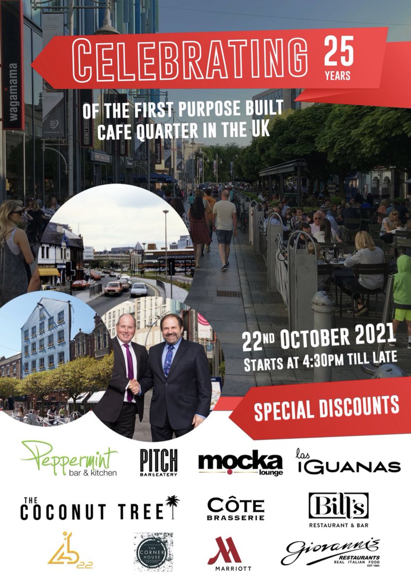 officegiovanni1's tweet photo. The official event poster for the 22nd of October, Join us this month in celebrating 25 successful years of The Mill Lane Cafe Quarter, an evening you won’t want to miss. 🍾 https://t.co/jOt5dx56uV