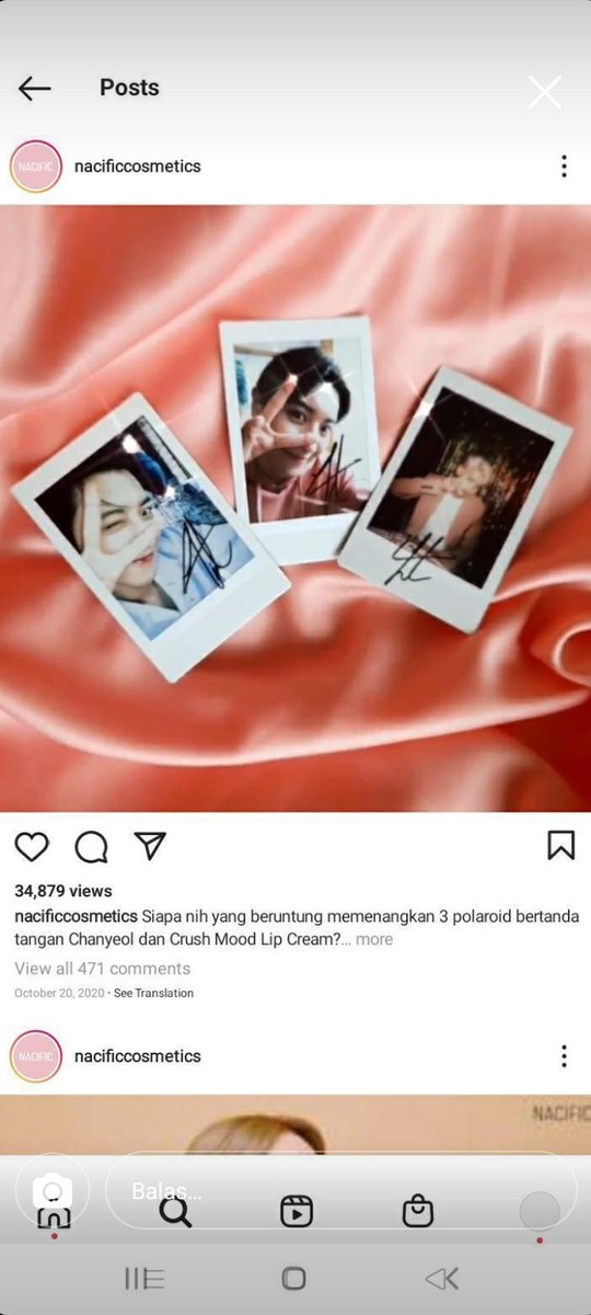 chaloey99's tweet photo. @ustadchen Punten mau nitip aku jual polaroid Chanyeol nacific menang dari giveaway tepat nya yang tengah yang minat serius langsung dm ya thankyou 😊🙏💞 https://t.co/yDkRWwOxRD