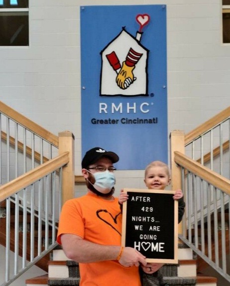RMHCincinnati's tweet photo. Imagine 429 nights far from home with your sick child. We are honored to be here for families like this while they need us! https://t.co/Z5eyaZmCmJ