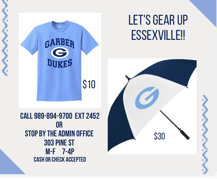 Grab your Garber gear before the big game this Friday! 
*While supplies last*
#EHPS #SHARE #GoDukes #Friday #football