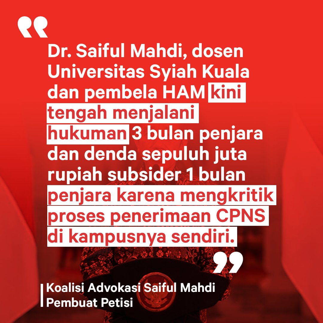 ChangeOrg_ID's tweet photo. Surat Presiden (surpes) sudah dikirimkan ke @DPR_RI untuk mempertimbangkan pemberian amnesti. ⁠
⁠
#AmnestiSaifulMahdi #UUITE #Changeorg_ID https://t.co/KoMgj7sdd4