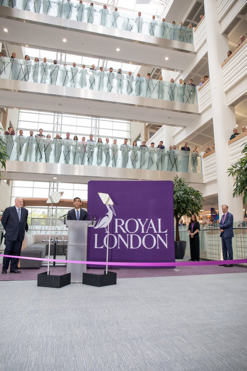 RoyalLondon's tweet photo. We were thrilled to be joined this week by the Chancellor, The Right Hon. @RishiSunak to open Royal London House, our new office in Alderley Park, Cheshire. https://t.co/o1hfA8jcO4