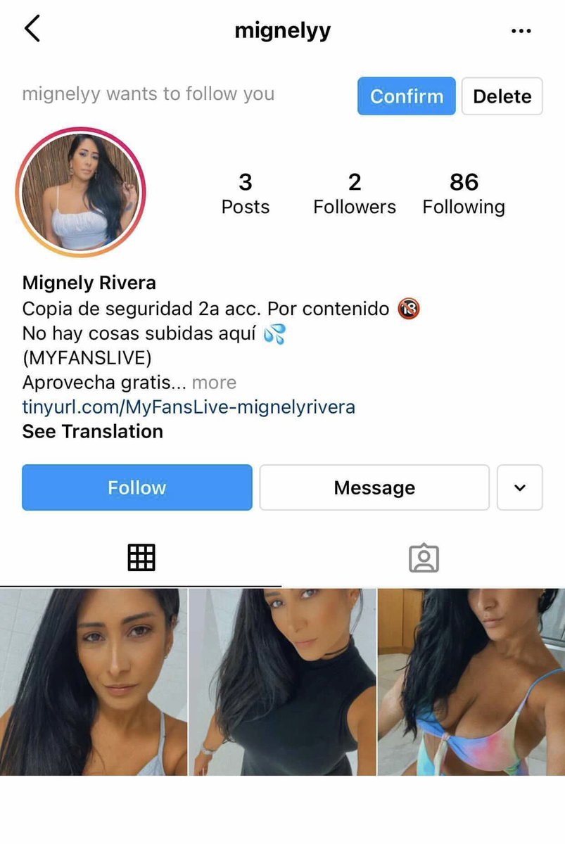 mignely's tweet photo. 🚨🚨Les pido que pasen por Instagram y reporten esta cuenta FALSA!!! 🚨🚨 https://t.co/pgOkGzyrT1