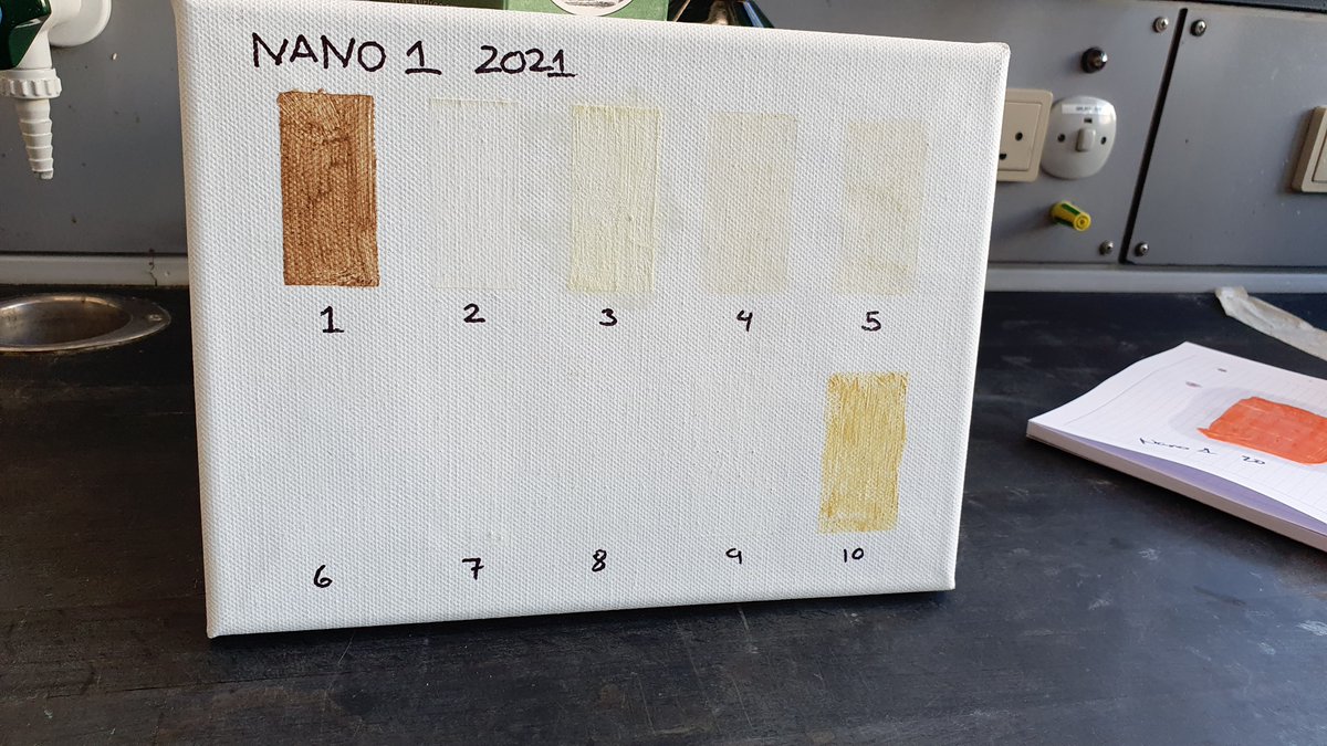 f_elements's tweet photo. I am super proud! My first year nanoscience students @UCPHnanoscience @CHEMUCPH @science_ku have made new 4 component #highentropyoxide nanoparticle pigments for paints and coatings https://t.co/gW1xw588f9