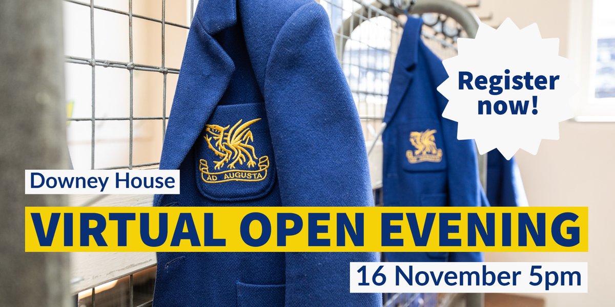 mcbdowney's tweet photo. Join us at our Virtual Open Evening, 16 November at 5pm. This is your opportunity to find out more about our school, staff and amazing pupils.

Book your place now 👉https://t.co/xcDdfaVGte 

 #downeyhouse #prepschool #virtualopenevening https://t.co/HGgNSkUuUt