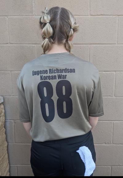 Aarilynn2022's tweet photo. I was so happy to wear this uniform to honor my grandfather. I am so thankful for all of our country's servicemen and women. I am so proud to be on a team that wanted to represent them. We pray hard and play hard. 🥎SETX Grit🥎 https://t.co/KW6Vvf9G3H