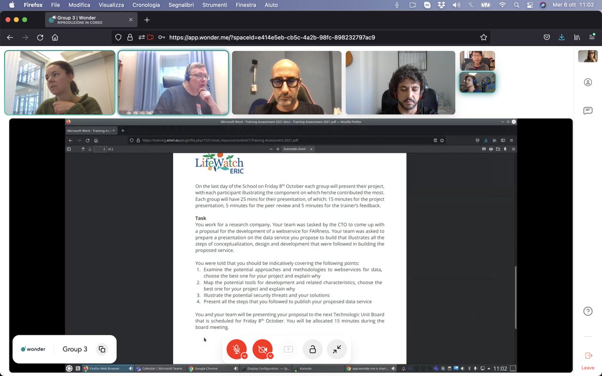 LifeWatchERIC's tweet photo. After listening to the expert panel, applying their newfound knowledge, the participants were split into groups to work on their assignment. Good work, everyone!
#training #FAIRdata #FAIRservices https://t.co/O2V6ElVm3U