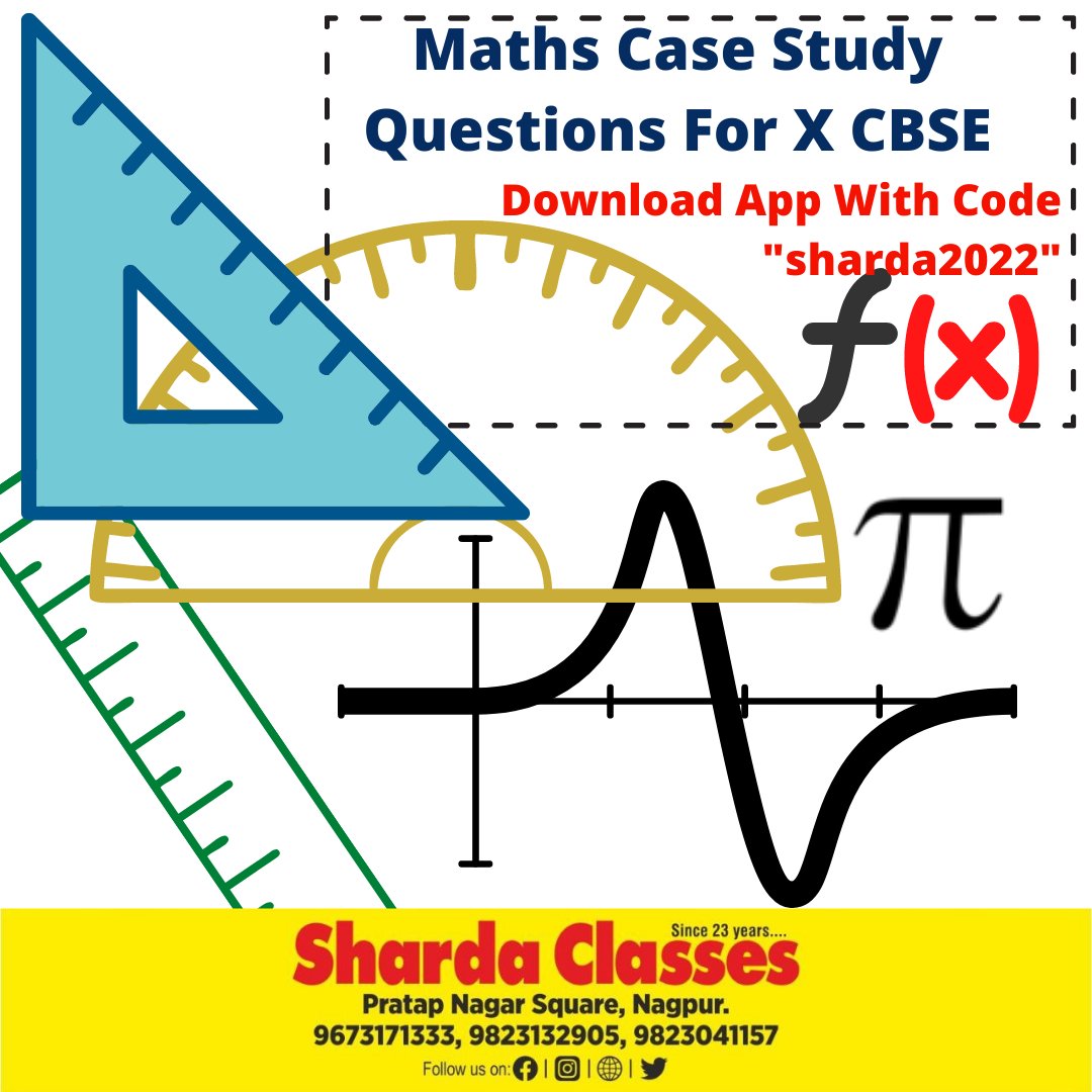 ShardaClasses's tweet photo. 📢X Appearing Students,
📖Practice Maths Case Study Questions With Sharda Classes App (For CBSE)..
👉Download App With Batch Code "sharda2022"
👉Get Most Similar SA-I Practice Papers
Major Announcement: S-FEST is Scheduled on 17th Oct. Field Evaluative Scholarship Test
9823132902 https://t.co/IV0cyQAiQk