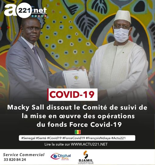 actu221net's tweet photo. Flash 🔴| Macky Sall a dissous le comité de suivi des opérations du fonds force covid-19.
Lire la suite sur https://t.co/kt2KCH2KhA...
#Actu221 #Sénégal #MackySall #A221 #A221TV #OusmaneSonko #AdjiSarr #FreeSenegal #DigitalEyes #Afrique #Africa #Covid19 https://t.co/M2ahlFJCI4