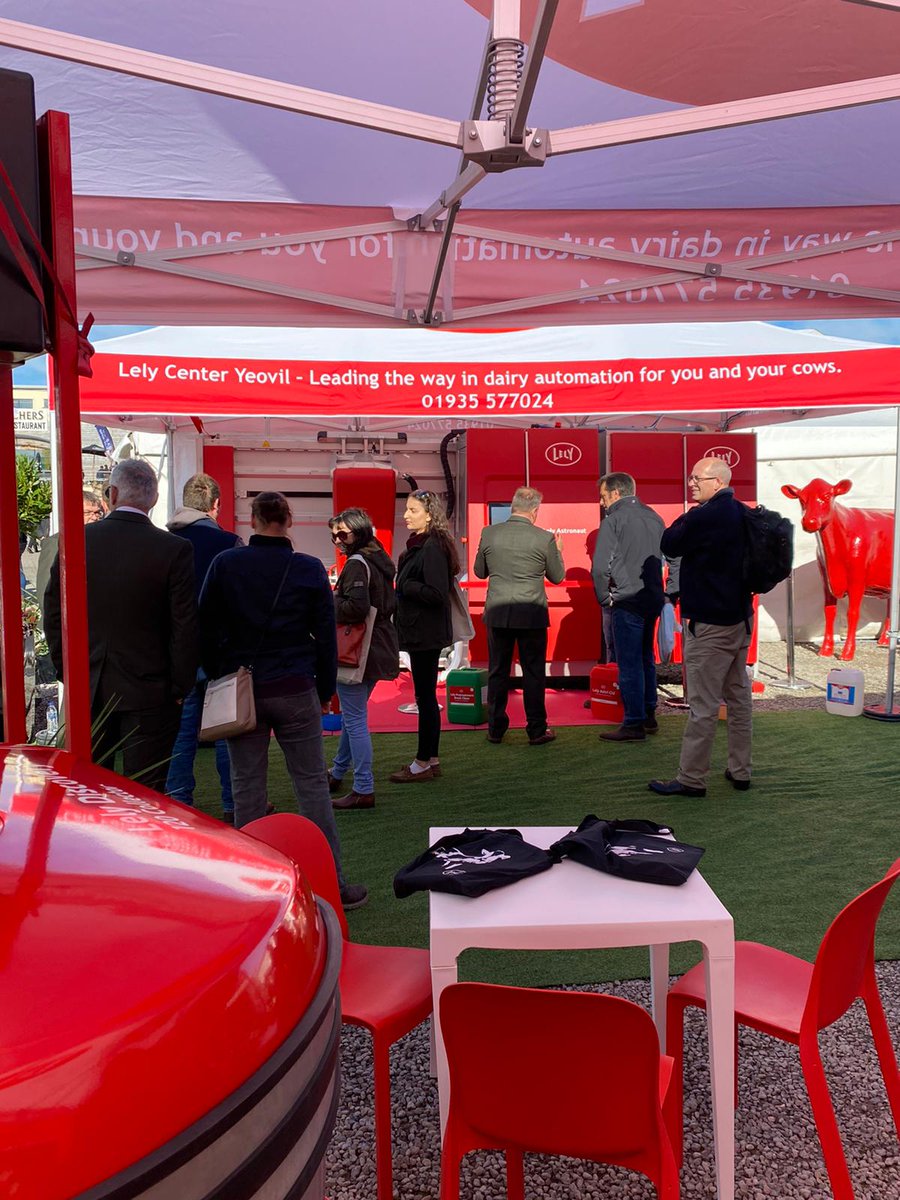 LelyAtlantic's tweet image. Demonstrations of the Lely Astronaut A5 milking robot are proving popular at the Lely Center Yeovil stand @BathandWest #DS21 #teamdairy #milkingrobot