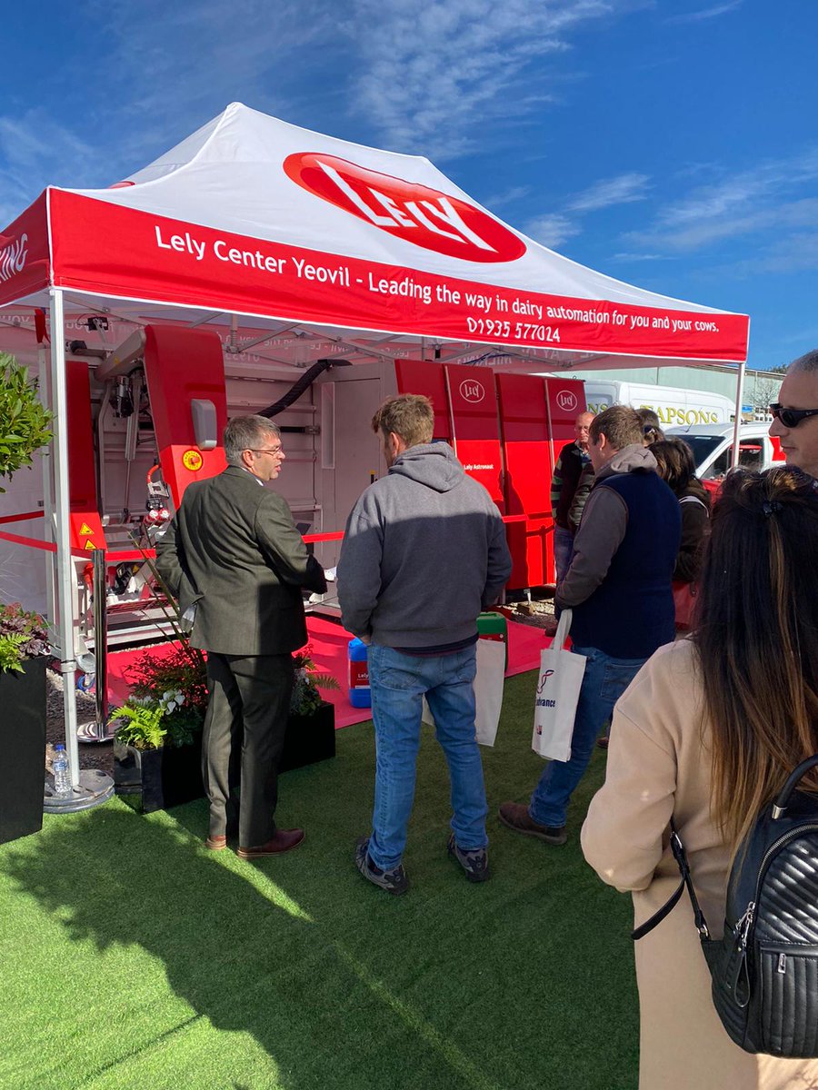 LelyAtlantic's tweet image. Demonstrations of the Lely Astronaut A5 milking robot are proving popular at the Lely Center Yeovil stand @BathandWest #DS21 #teamdairy #milkingrobot