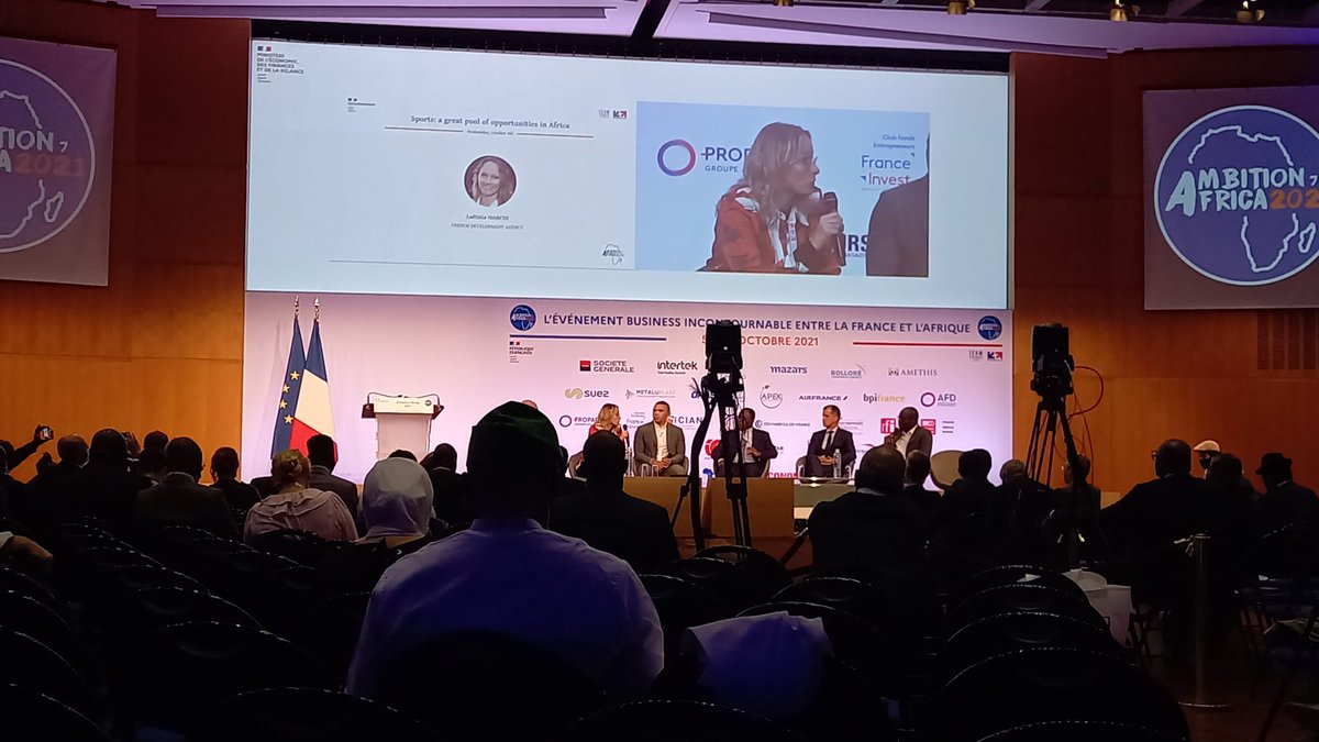 ambition_africa's tweet photo. #ambitionafrica 

« On ne fait pas du sport pour le sport, on fait du sport pour ses impacts !», affirme @LaetitiaHabchi, Responsable de la Division Lien Social de @AFD_France https://t.co/l3hbvv9Igv
