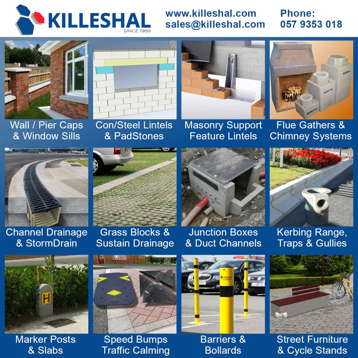 Killeshal's tweet image. You might be surprised at the extent of our product line-up.
From Wall &amp;amp; Pier Coping to Street Furniture, Line Drainage, Kerbs, Traffic Calming, Junction Boxes and so much more.
If you want to stay up-to-date with us, follow our Page.
#construction #architects