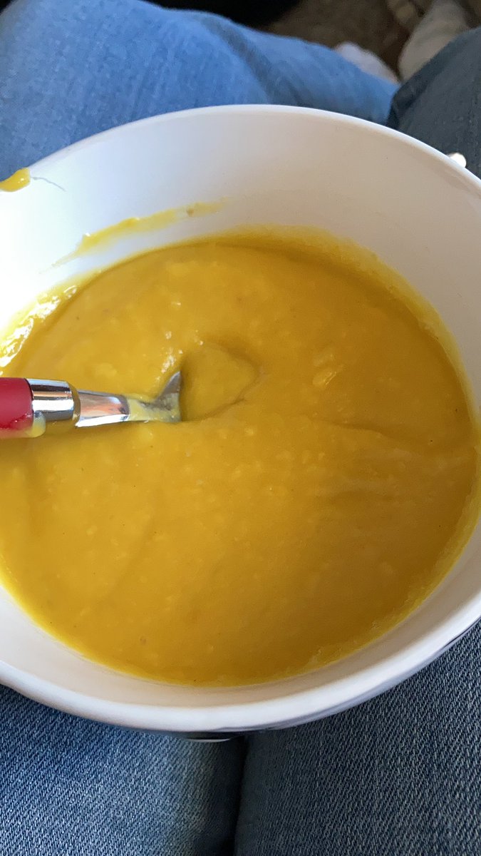 childofthe80's tweet photo. I know it’s a knobbish thing to do posting pics of your food. But I’m super looking forward to this! Homemade butternut squash soup with homegrown ingredients and a healthy salad 🥗 bonus #homemade #homegrown #allotmentkitchen https://t.co/N66FmwzgNG