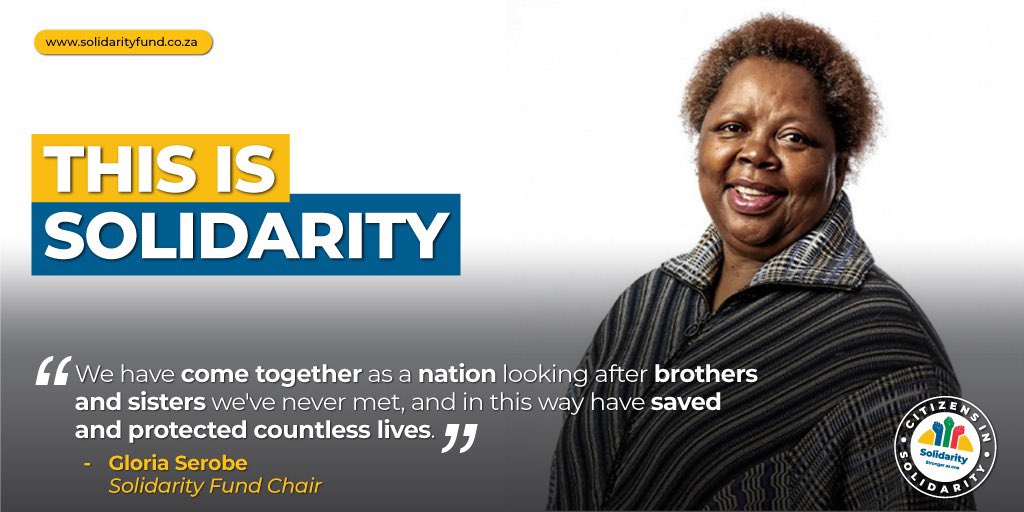 SolidarityRSA's tweet photo. To find out how your contributions to the Solidarity Fund made a huge difference to millions of South Africans who have been negatively affected by the #covid_19 pandemic, access and read our Integrated Annual Report here: https://t.co/WsBhujH4Mh
#ThisIsSolidarity #UnityInAction https://t.co/ZrGIyuwUxs