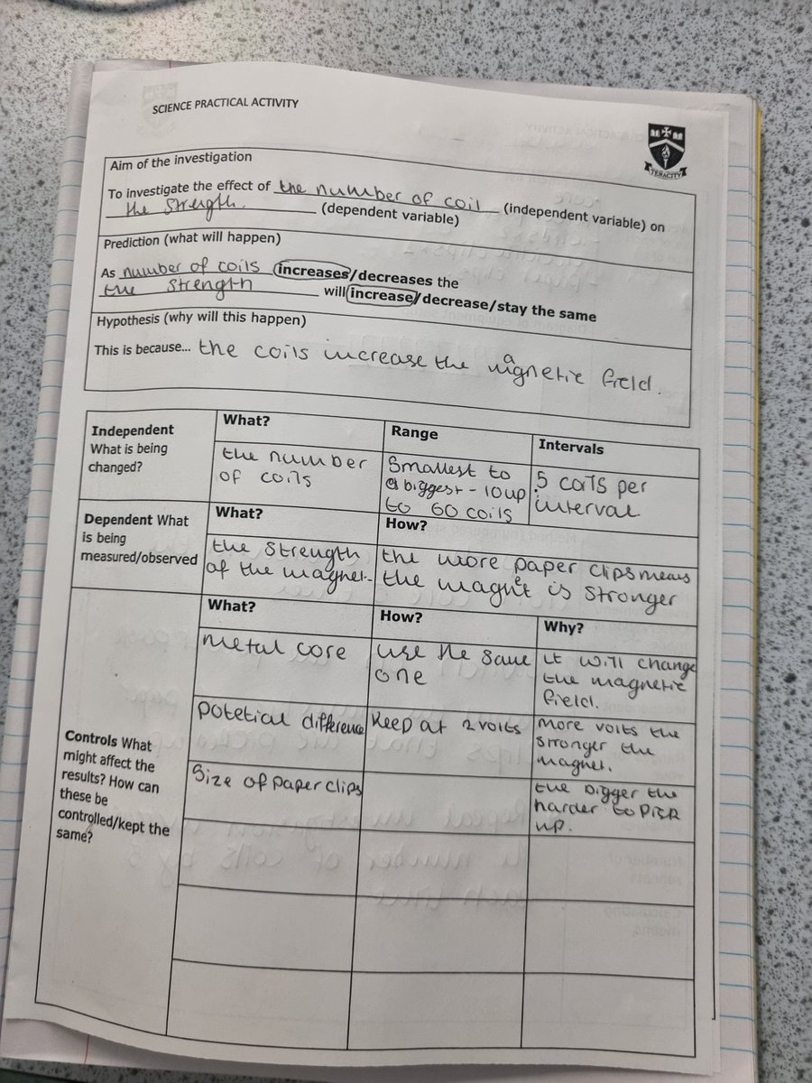 ChurchdownSci's tweet photo. Year 8 have been working through investigtaions this week, looking at planning and analysing the data as well https://t.co/0dqo6wmmi1