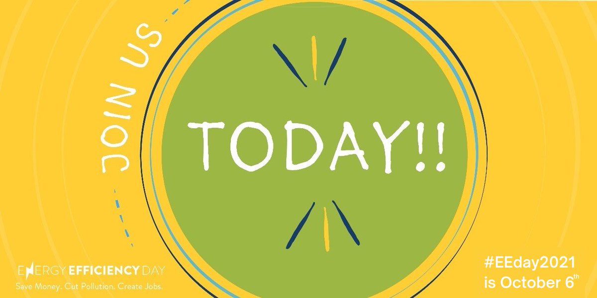 Today is Energy Efficiency Day 2021!

Let us know how you're celebrating the many benefits of #energyefficiency. Even small things like using public transportation or installing LED lights make a difference.

#EEday2021