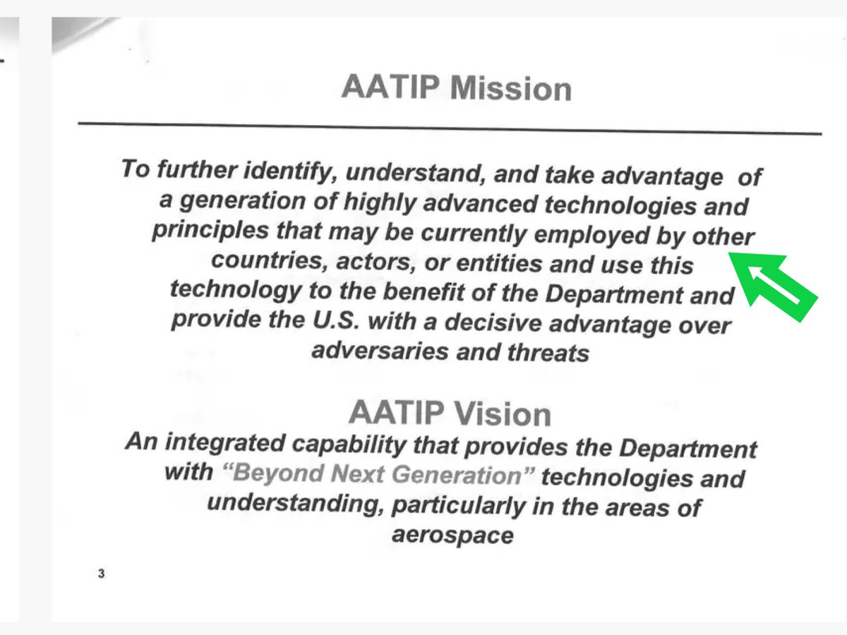 RealArea503's tweet photo. To those who believe that @LueElizondo studied UFO or UAP at AATIP I refer you to the AATIP definition from Chris Mellons website: AATIP was specifically formed to study "Technologies and principles employed by other countries, actor or entities" #LockHeedLue #ufotwitter https://t.co/E9tMtKkcwz