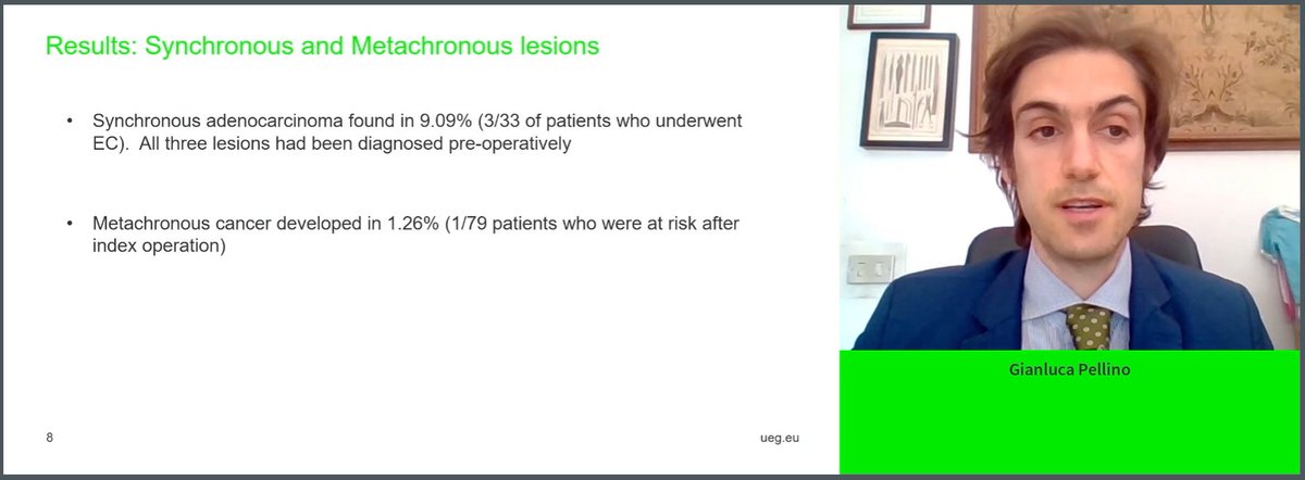 GianlucaPellino's tweet photo. Great event #UEGWEEK2021 #Uegweek 

Honoured to present segmental vs extensive colectomy data for #colorectalcancer in #crohnsdisease on behalf of collaborators.. much debate!

#teamwork #SoMe4Surgery #colorectalsurgery

stay tuned for the full paper soon 
@my_ueg @escp_tweets https://t.co/bSWcjEP4fY