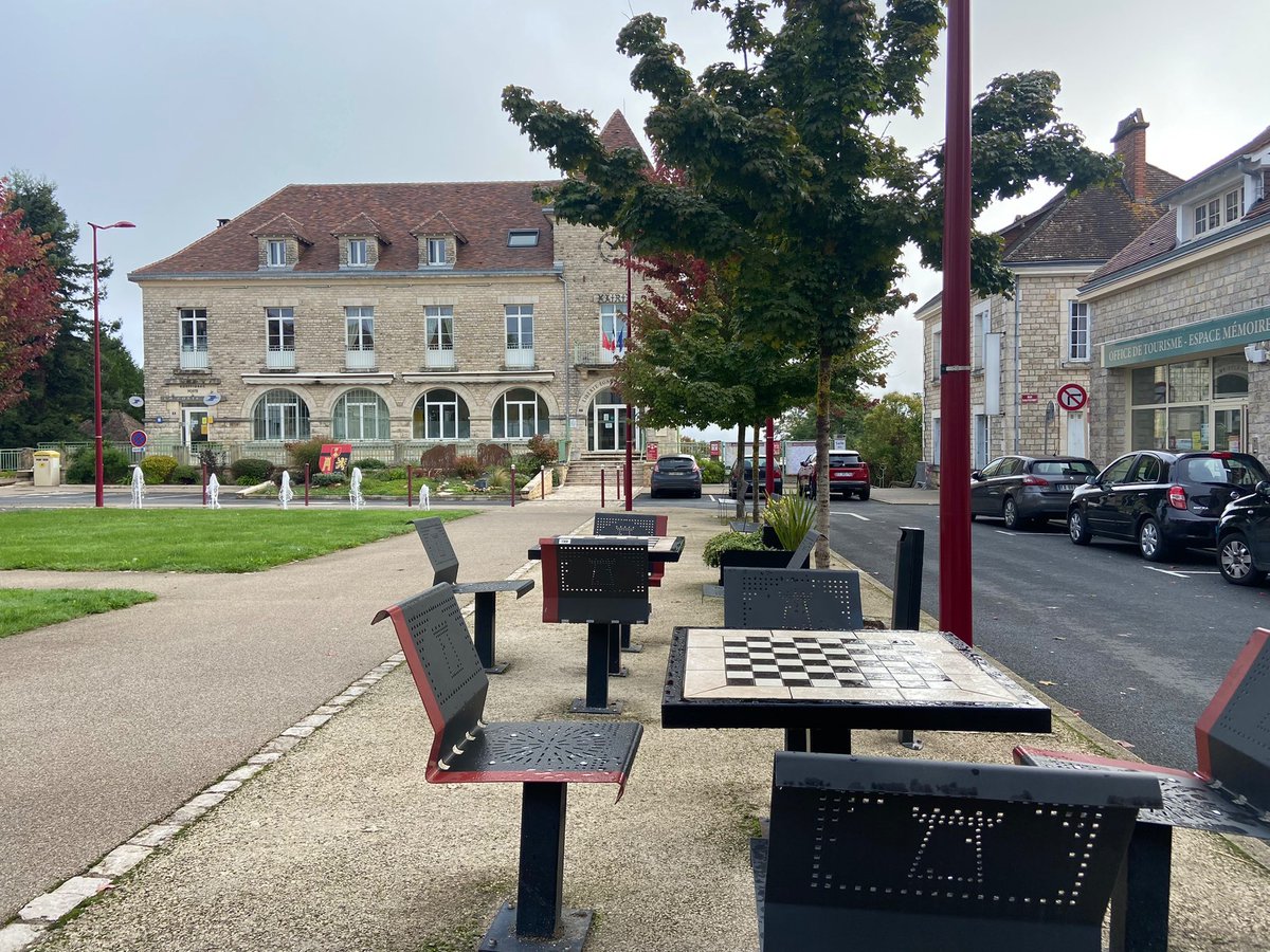 Public chess tables on the street 