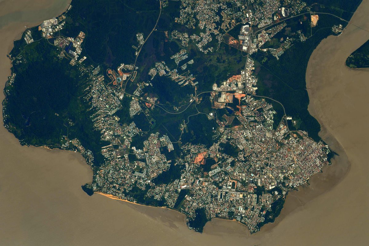guyane_tourisme's tweet photo. #PhotoduJour 📸La #Guyane, aussi belle sur Terre que depuis l'espace. Merci Thomas Pesquet @Thom_astro pour ces superbes clichés de #Cayenne et #Kourou pris depuis la Station Spatiale Internationale @Space_Station 🚀
#ActuPro #GuyaneAmazonie #Tourisme #Espace https://t.co/BtKdXjjREf