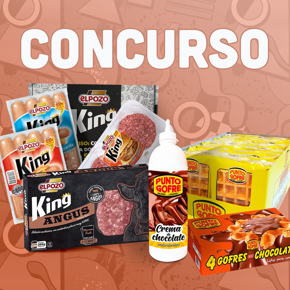 elpozoking's tweet photo. ✨ CONCURSO✨
Resistirse a este concurso puede ser perjudicial para la felicidad 🌭
Participa y podrás ganar un pack de @elpozoking + un lote de @puntogofre.
🍔 Síguenos.
🧇 Sigue a @puntogofre.
👉 Haz RT.
¡Daremos el ganador el 14 de octubre! https://t.co/oq5jRYp8aW