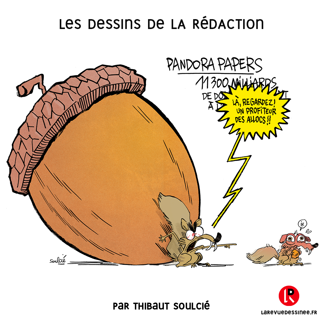 LaRevueDessinee's tweet photo. Le dessin de la rédaction de @tsoulcie !
#PandoraPapers #PandoraLeaks #larevuedessinée https://t.co/8HRQ5Gzvjr