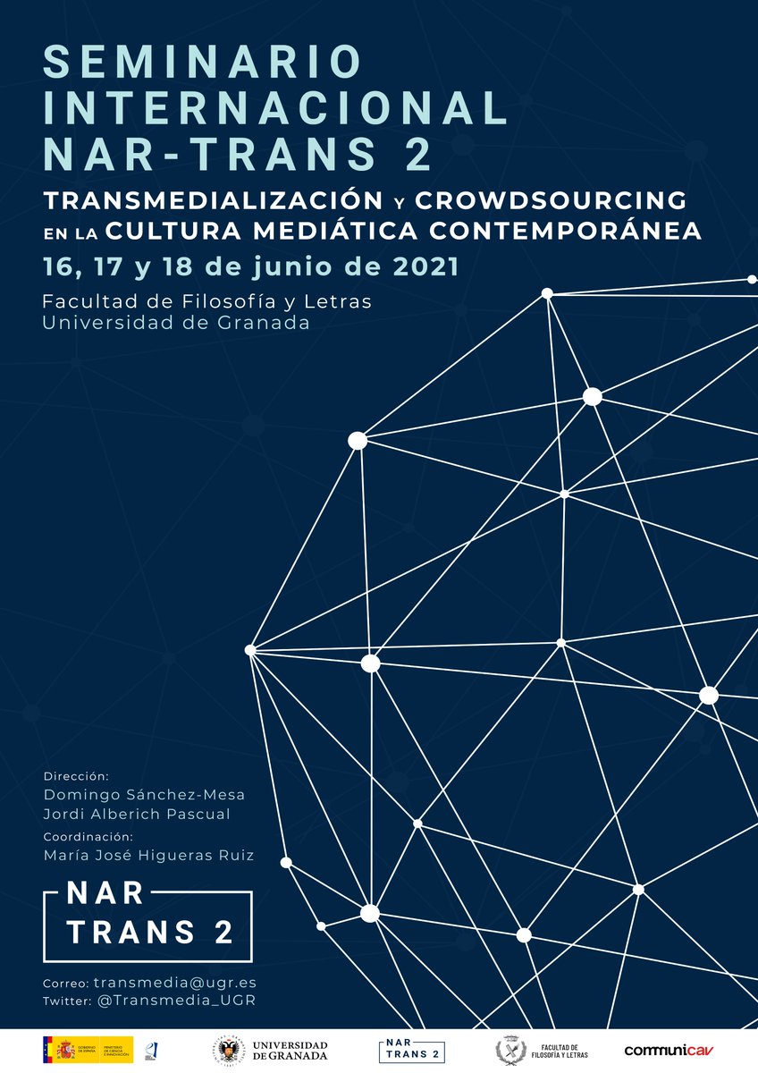communicav's tweet photo. El pasado 16, 17 y 18 de junio se celebró el Seminario Internacional NAR-TRANS 2: Transmedialización y Crowdsourcing en la Cultura Mediática Contemporánea @Transmedia_UGR https://t.co/BGUeHm21dS