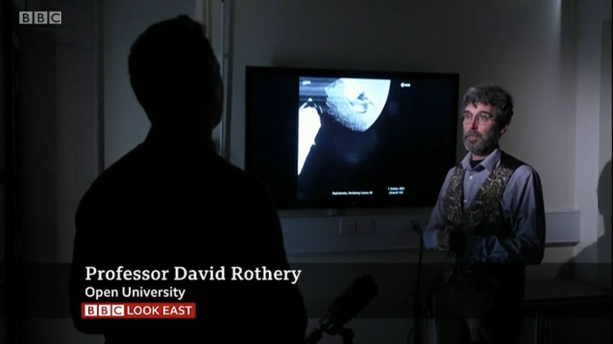 AnnieRoseex's tweet photo. Yesterday we at @PlanetEnviroOU had the very exciting opportunity to comment on the @ESA_Bepi flyby photos and chat a bit on @BBCLookEast about why Mercury is such a great planet @OU_SPS #BachChat https://t.co/1TTKze4FCJ