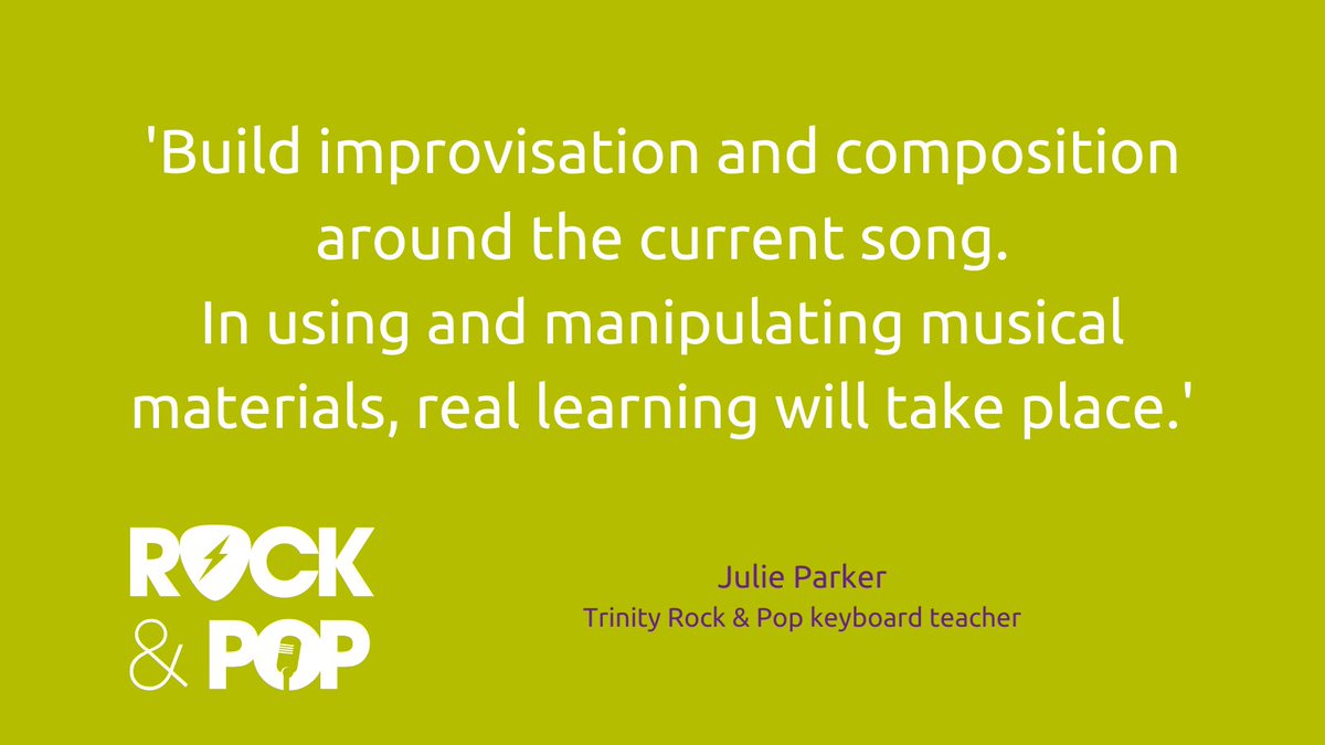 trinity_rock's tweet photo. Explore new ways to inspire creativity within your students by tapping into the teaching tips of five top Trinity Rock & Pop teachers, including Julie Parker, a Trinity Rock & Pop keyboard teacher: https://t.co/OZKJNS4vQp
#TrinityRock #MusicTeacher #MusicEducation https://t.co/WIVrSUB9oP