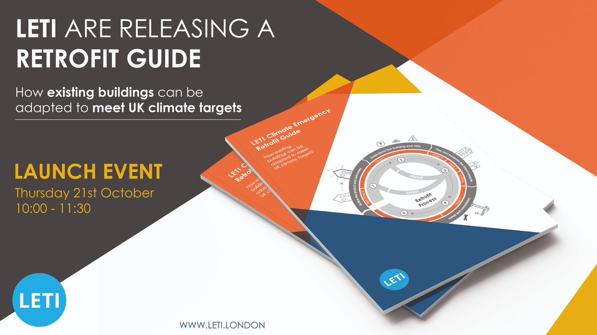 AlexWhitcroft's tweet photo. Very excited to announced the launch of the much-anticipated @LETI_London Climate Emergency Retrofit Guide. It's been great to being involved in.
Join for the launch: 10am Thursday 21 Oct #NetZero #ClimateEmergency #LETIRetrofit #BuildNetZero
Book now: https://t.co/74lLHvux6X https://t.co/RbYDxhPfk4