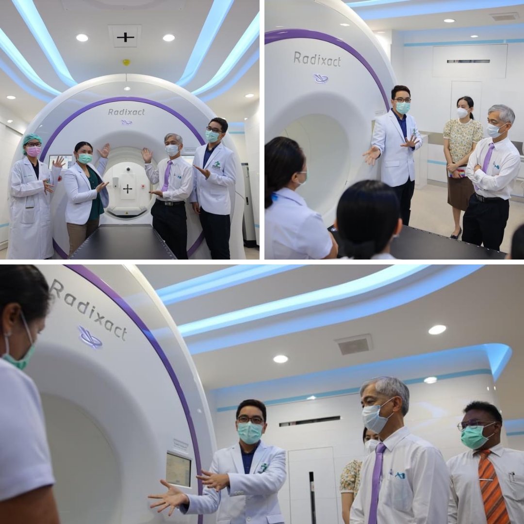 Accuray's tweet photo. Congratulations to the team at Udonthani Cancer Hospital in Thailand for the installation of their #Radixact System. Cancer patients have now access to advanced #radiotherapy treatments. #AccurayExpandRT https://t.co/P5WttTyNvT