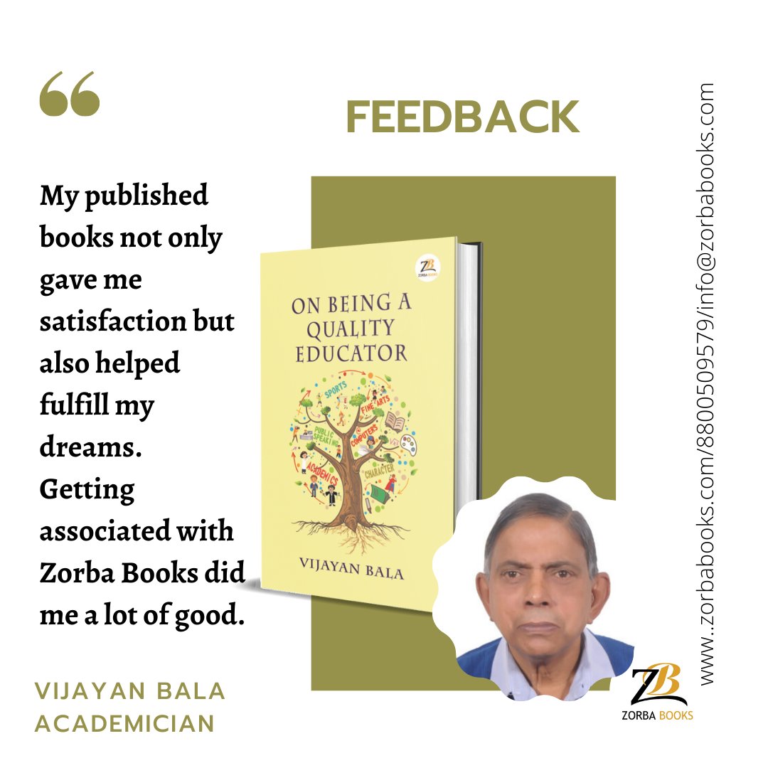 zorbabooks's tweet photo. .
.
.
.
#feedback #authorfeedback #testmonial #testmonials #authortestimonial #zorbabooks #zorbabooksonline #bookpublishing #bookpublishingcompany #bookpublisher #bookpublication https://t.co/2B2EttYswU