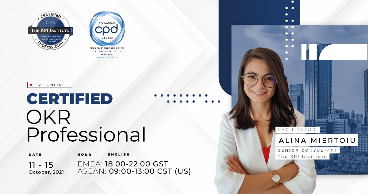 smartKPIs's tweet image. ‼️ Sign up today and secure one of the last spots for the #Certified OKR Professional Online course!

We’ll be going over everything from #stretchedgoals, measurable key results, and action-oriented initiatives to #OKRs lifecycle, refinement, and review.
bit.ly/2Z8xYdQ