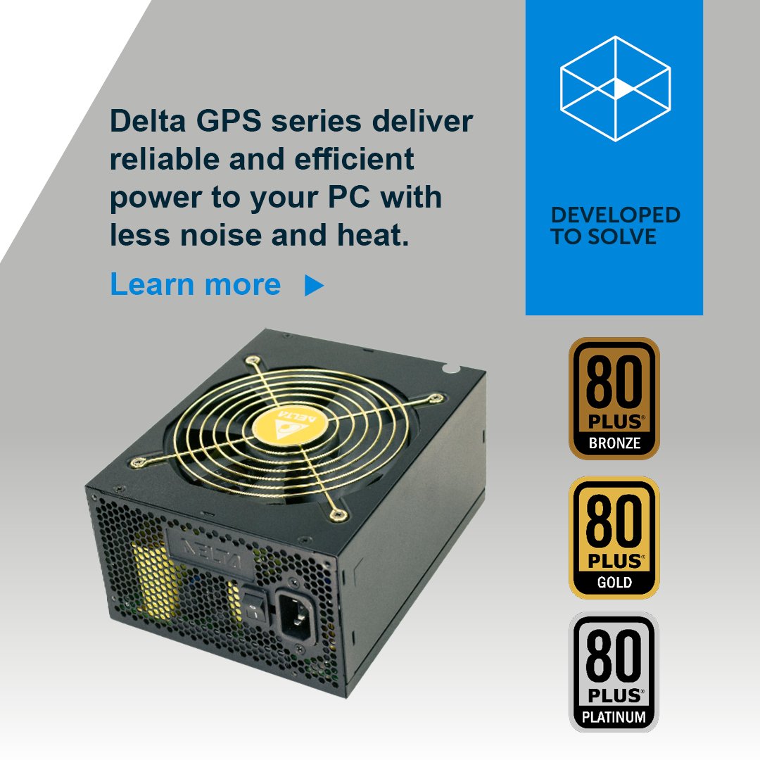 DeltaEMEA's tweet photo. At the heart of your hard-working #PC, a trustworthy #powersupply is vital. Users need to feel confident that the #rightpower is always available.
Delta’s GPS Series ATX power supplies are designed to achieve highest #performance and energy #efficiency
https://t.co/VXapIso8L2 https://t.co/qI0975sFIC
