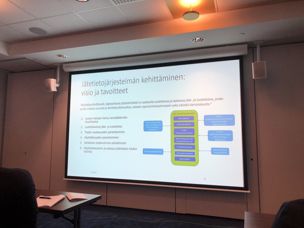 katripai's tweet photo. Riitta Levinen kertoi #jätehuoltopäivät’-lainsäädäntökatsauksessa muutoksista jätetiedon keräämisen, käsittelyn ja digitalisoinnin osalta. On ollut hienoa, että @AFRYSuomi on saanut olla mukana tässä valtakunnallisessa työssä yhdessä hyvän kumppanimme Netumin kanssa #kiertotalous https://t.co/BaoD7FRlkb
