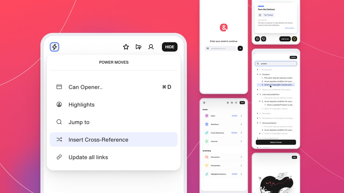 The #Donna app is going through some exciting changes. While we can't reveal everything right this second, here's a little sneak peek of Power Moves ⚡.

Say hello to uncomplicated workflows! Your favorite tools, easily accessible. 👩‍💻
#AI  #LegalTech