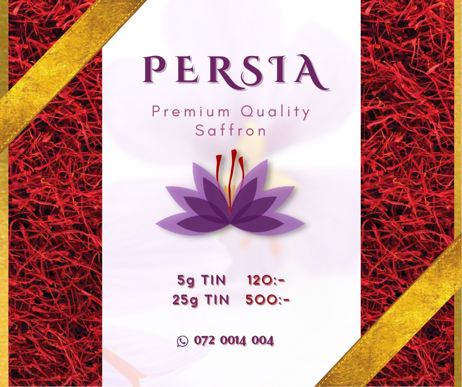 FaridZand's tweet photo. Sargol Grade A Iranian Saffron

⚪ 5g 120:-
⚪ 10g 220:-
⚪ 25g 500:-

For more info and bulk request contact 
WhatsApp
📱+46720014004 https://t.co/2l7Ij2voFB