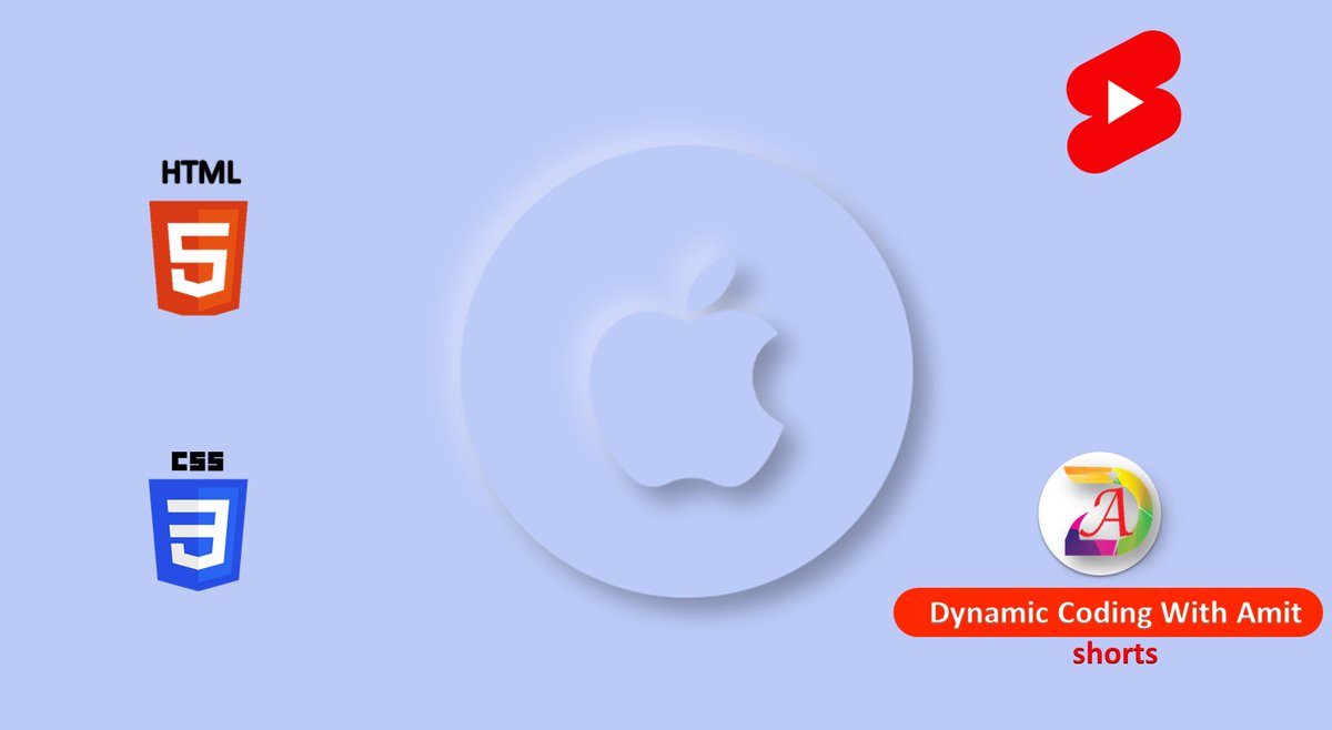 CodingAmit's tweet photo. apple logo neumorphism background | #youtubeshorts #shorts
Full video on youtube : Dynamic Coding With Amit shorts
#coding #youtube #apple #applelogo #applelogoneumorphism #everydayleaning #programming #programmer #learning #DynamicCodingWithAmit https://t.co/zHn9mYaUvQ
