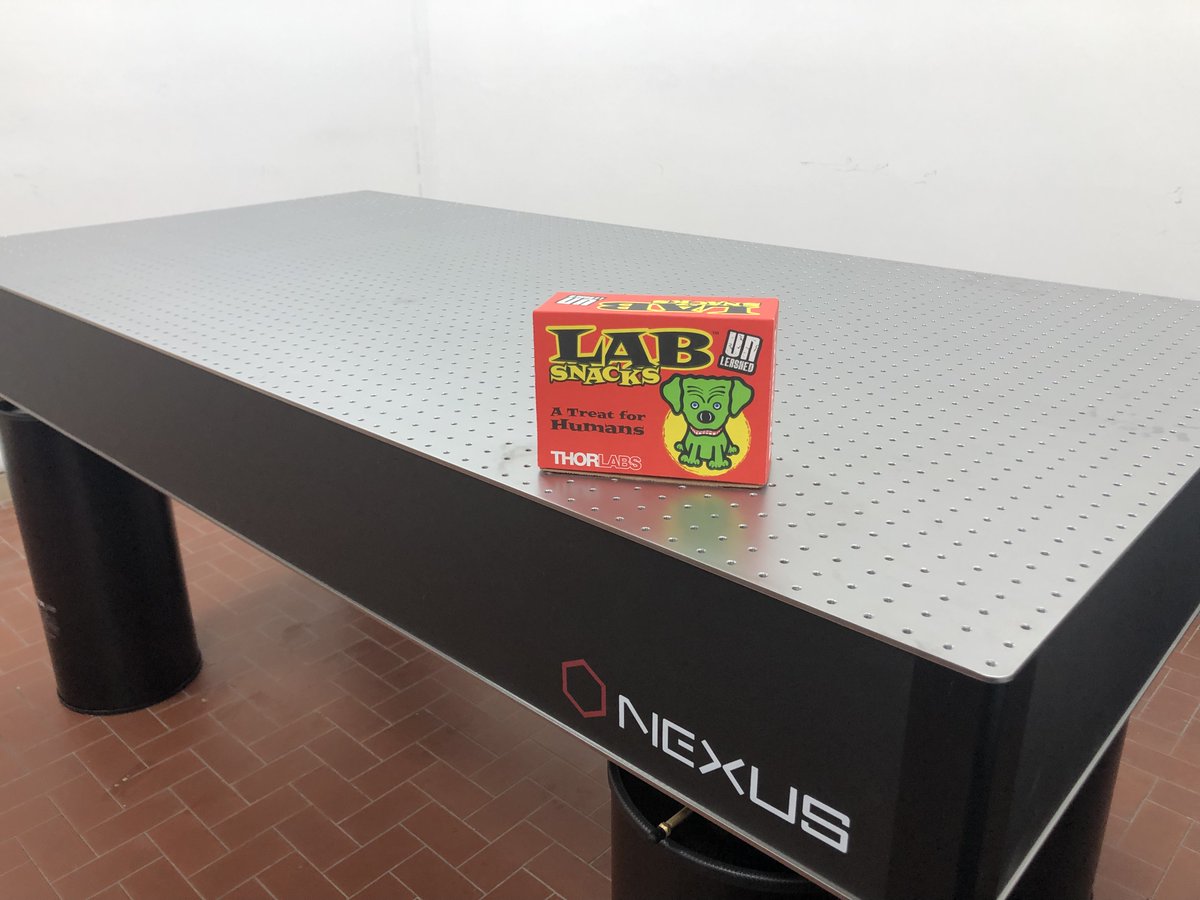 Annuntio vobis gaudium magnum: @Thorlabs Lab Snacks in the lab!!!

And they came with a free #opticaltable as well 😍

hashtags #newlab #quantumengineering #quantuminternet with @AngelaSaraCacc and @CarloForestiere